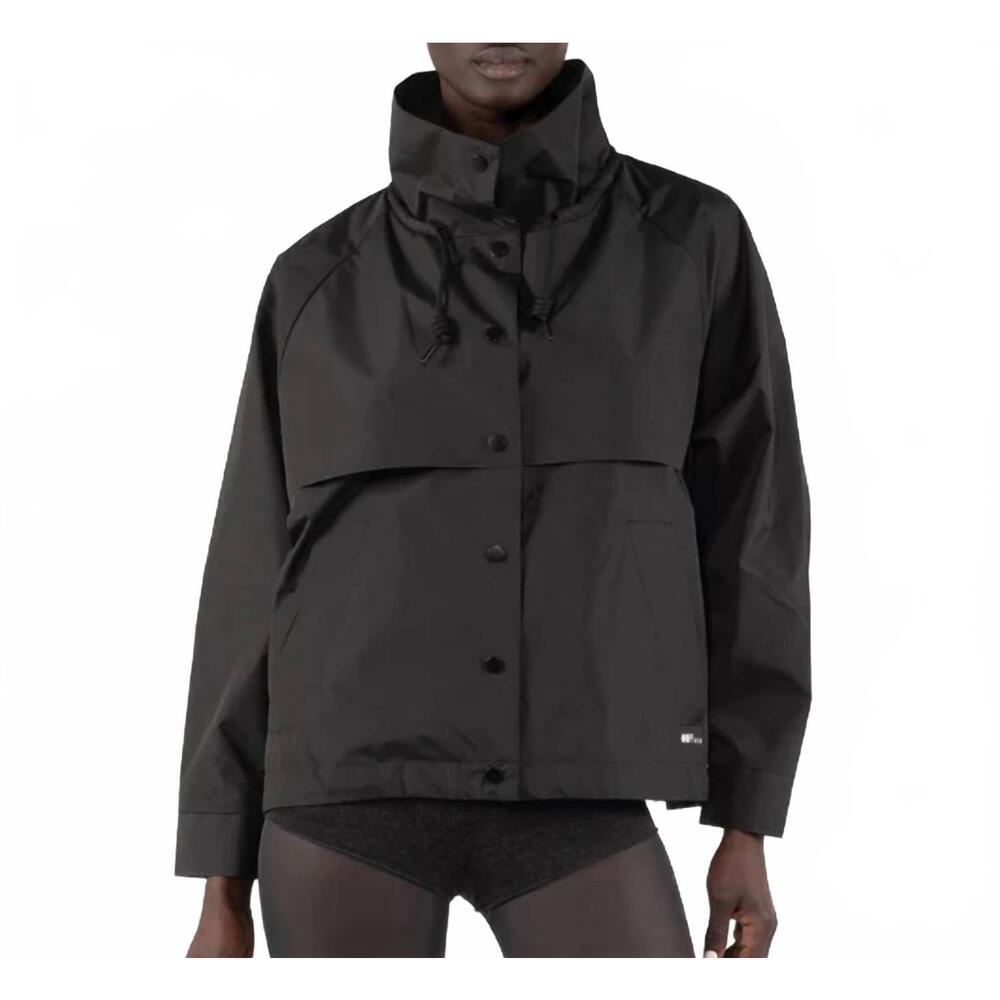 NEW OOFWEAR short water repellent jacket with hood in black
